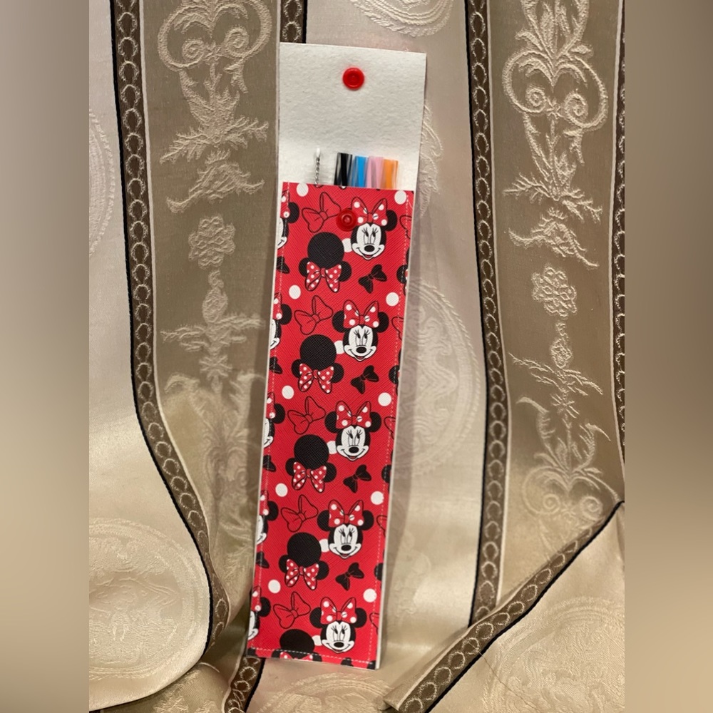 straw reusable pouch - Minnie mouse